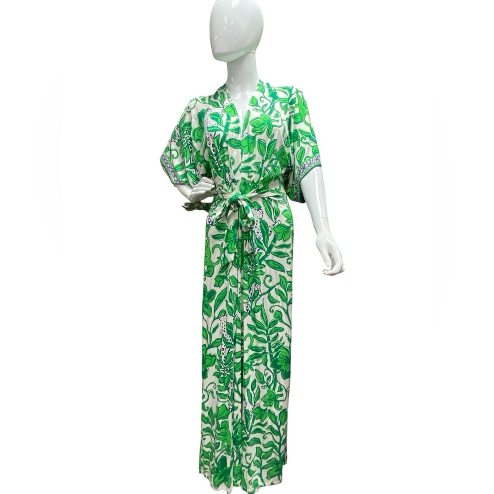 L2 Lilly Pulitzer Wisteria Tie Front Maxi Dress